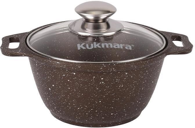 KUKMARA Кмк12а а/пр литая 1,0л стекл/кр Кофейный мрамор от компании 2255 by - онлайн гипермаркет - фото 1
