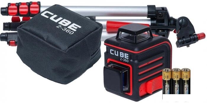 Лазерный нивелир ADA Instruments CUBE 2-360 PROFESSIONAL EDITION (A00449) построитель плоскостей от компании 2255 by - онлайн гипермаркет - фото 1