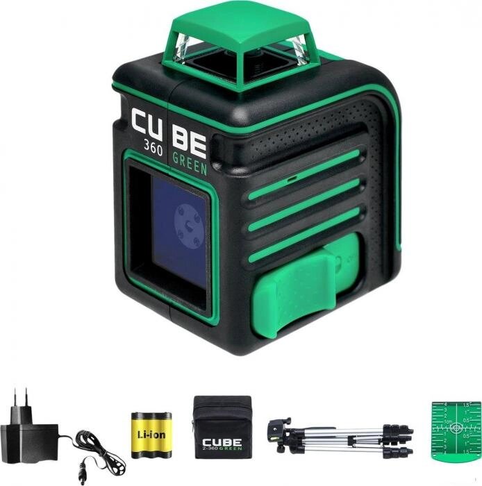 Лазерный нивелир ADA Instruments Cube 360 Green Professional Edition А00535 построитель плоскостей от компании 2255 by - онлайн гипермаркет - фото 1