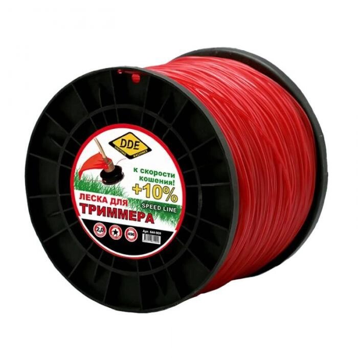 Леска для триммера DDE Speed Line 2.0mm x 498m Red 644-900 от компании 2255 by - онлайн гипермаркет - фото 1