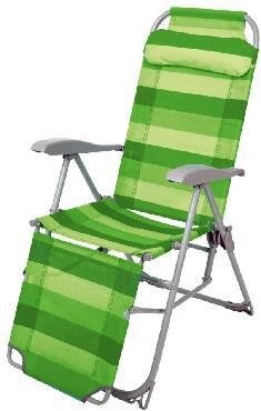 Лежак для пляжа NIKA Кресло-шезлонг с подножкой складное зеленый К3/З от компании 2255 by - онлайн гипермаркет - фото 1