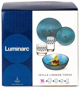 Luminarc идиллия лондон топаз 16пр со стаканами ромб топаз 310мл S3458