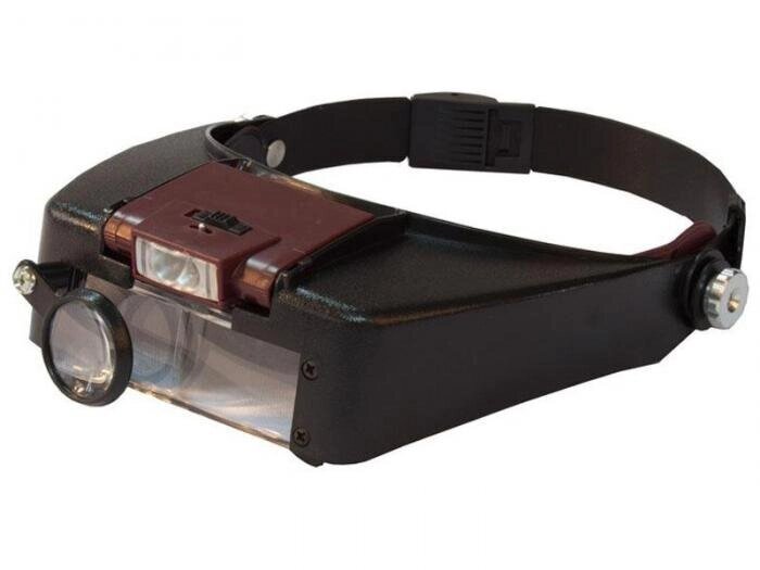 Лупа часовщика налобная S-Line TK1011 MG81007-A часовая ювелирная бинокуляр с подсветкой креплением на голове от компании 2255 by - онлайн гипермаркет - фото 1