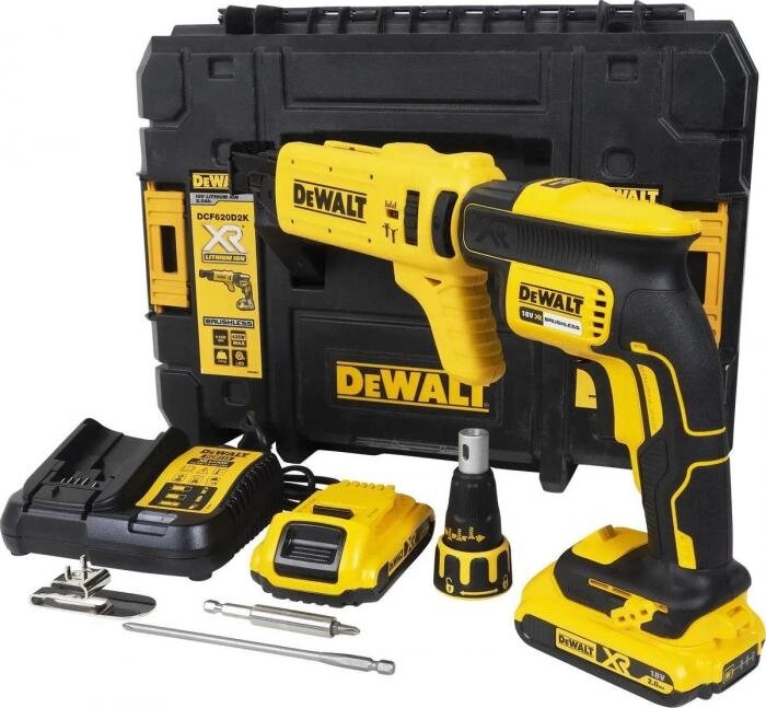 Магазинный шуруповерт DeWALT DCF620D2K-QW, 2Ач,  с двумя аккумуляторами от компании 2255 by - онлайн гипермаркет - фото 1