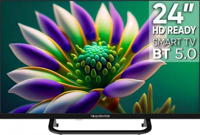 Маленький телевизор на кухню 24 дюйма TOPDEVICE TV TDTV24CN04H BK от компании 2255 by - онлайн гипермаркет - фото 1