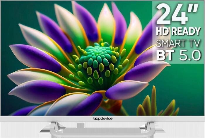 Маленький телевизор на кухню 24 дюйма TOPDEVICE TV TDTV24CS04H WE SMART TV от компании 2255 by - онлайн гипермаркет - фото 1