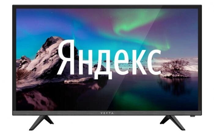 Маленький телевизор на кухню VEKTA LD-24SR4715BS Smart TV смарт тв от компании 2255 by - онлайн гипермаркет - фото 1