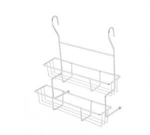 MALLONY Полка двухъярусная навесная для кухни FORTUNA PR-06, 28,5*14*30,5 см (008439)
