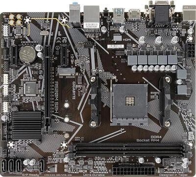 Материнская плата GIGABYTE A520M S2H, SocketAM4, AMD A520, mATX, Ret от компании 2255 by - онлайн гипермаркет - фото 1