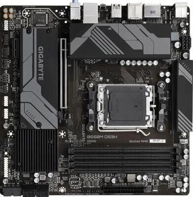 Материнская плата GIGABYTE B650M DS3H, SocketAM5, AMD B650, mATX, Ret от компании 2255 by - онлайн гипермаркет - фото 1