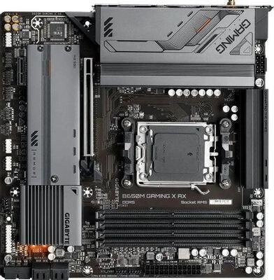 Материнская плата GIGABYTE B650M GAMING X AX, SocketAM5, AMD B650, mATX, Ret от компании 2255 by - онлайн гипермаркет - фото 1