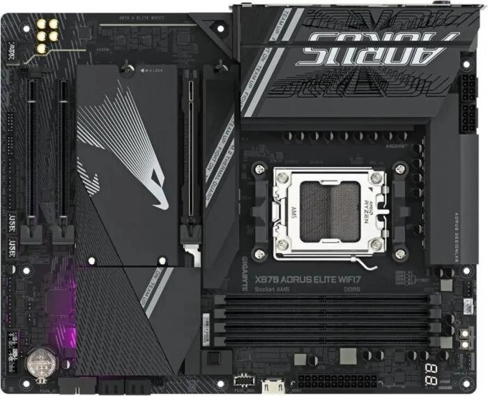 Материнская плата GIGABYTE X870 A ELITE WIFI7, SocketAM5, AMD X870, ATX, Ret от компании 2255 by - онлайн гипермаркет - фото 1