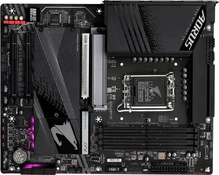 Материнская плата GIGABYTE Z790 AORUS ELITE, LGA 1700, Intel Z790, ATX, Ret от компании 2255 by - онлайн гипермаркет - фото 1