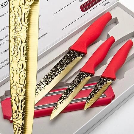 MAYER&BOCH 24139 Набор ножей 3 ножа + магнит МВ (х10) от компании 2255 by - онлайн гипермаркет - фото 1