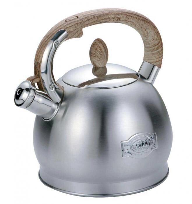 Металлический чайник со свистком KELLI KL-4562 из нержавеющей стали 3 литра для газовой индукционной плиты от компании 2255 by - онлайн гипермаркет - фото 1