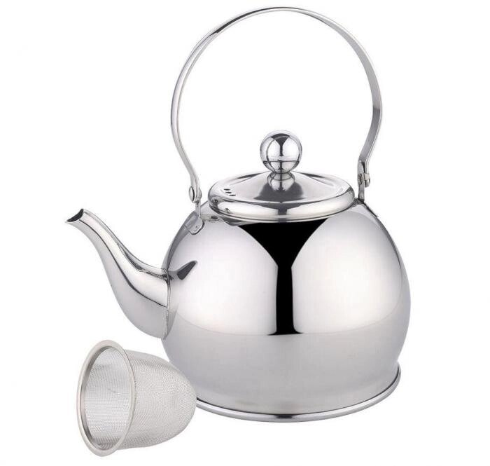 Металлический заварочный чайник для чая ZEIDAN Z-4425 заварник с фильтром-ситом ситечком нержавеющая сталь от компании 2255 by - онлайн гипермаркет - фото 1
