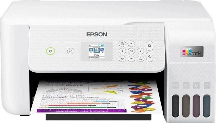 МФУ струйный Epson EcoTank L3266 цветная печать, A4, с СНПЧ, цвет белый [c11cj66416] от компании 2255 by - онлайн гипермаркет - фото 1