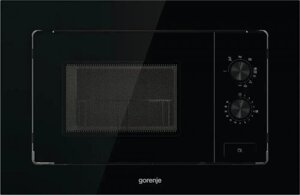 Микроволновая печь Gorenje BM201EG1BG, встраиваемая, 20л, 800Вт, черный