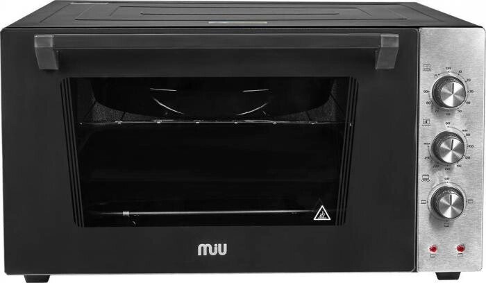 Мини духовая печь настольная электрическая духовка жарочный шкаф для выпечки дачи MIU 4202 E черный inox от компании 2255 by - онлайн гипермаркет - фото 1