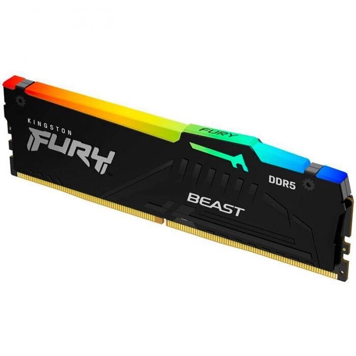 Модуль памяти Kingston Fury Beast Black EXPO RGB DDR5 DIMM 5600MHz PC-44800 CL36 - 32Gb KF556C36BBEA-32 от компании 2255 by - онлайн гипермаркет - фото 1