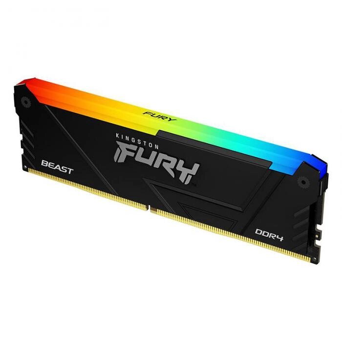 Модуль памяти Kingston Fury Beast RGB RTL Gaming DDR4 DIMM 3200MHz PC4-25600 CL16 - 16Gb KF432C16BB2A/16 от компании 2255 by - онлайн гипермаркет - фото 1