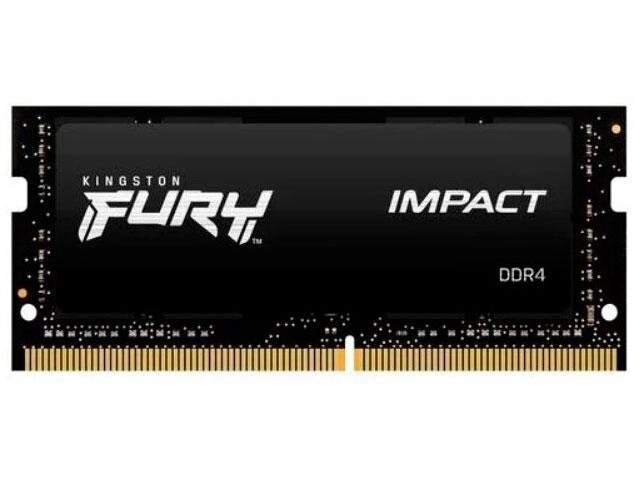 Модуль памяти Kingston Fury Impact DDR4 SO-DIMM 3200MHz PC-25600 CL20 - 8Gb KF432S20IB/8 от компании 2255 by - онлайн гипермаркет - фото 1