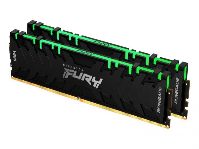 Модуль памяти Kingston Fury Renegade RGB DDR4 DIMM 3600Mhz PC28800 CL16 - 16Gb Kit (2x8Gb) KF436C16RBAK2/16 от компании 2255 by - онлайн гипермаркет - фото 1