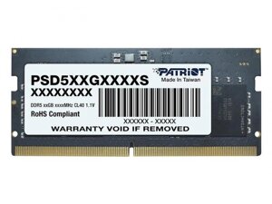 Модуль памяти patriot signature line DDR5 SO-DIMM 4800mhz PC5-38400 8gb PSD58G480041S