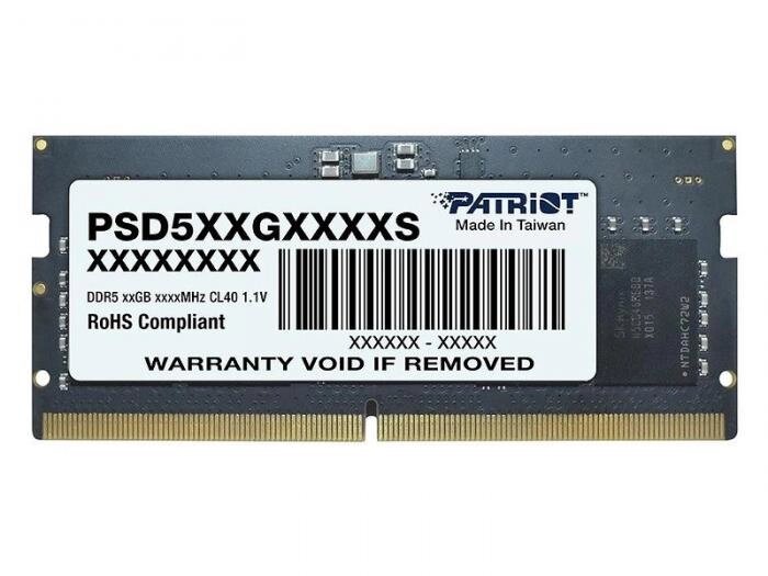 Модуль памяти Patriot Signature Line SO-DIMM DDR5 5600Mhz PC5-44800 CL46 - 16Gb PSD516G560081S от компании 2255 by - онлайн гипермаркет - фото 1