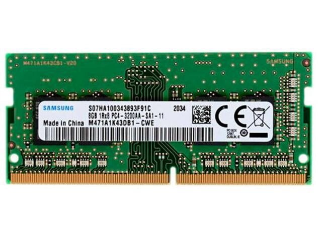 Модуль памяти Samsung DDR4 SO-DIMM 3200MHz PC-25600 CL11 - 8Gb M471A1K43DB1-CWE от компании 2255 by - онлайн гипермаркет - фото 1