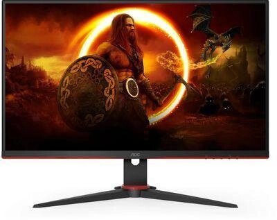 Монитор AOC Gaming 24G2SAE 23.8", черный/красный от компании 2255 by - онлайн гипермаркет - фото 1