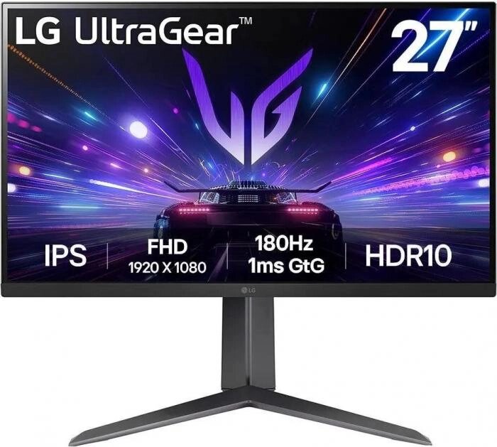 Монитор LG 27" 27GS65F-B IPS FHD чер HDMI DP HAS 180Hz 400cd Ex от компании 2255 by - онлайн гипермаркет - фото 1