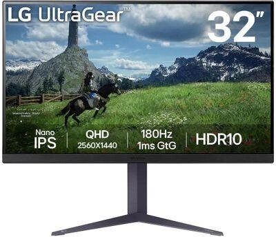 Монитор LG 31.5" 32GS85Q-B IPS 2K чер HDMI DP USB HAS 180Hz 350cd Ex от компании 2255 by - онлайн гипермаркет - фото 1