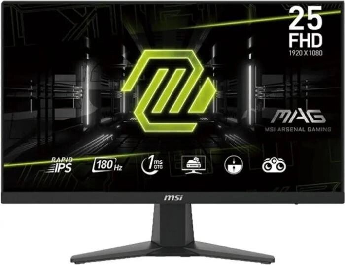 Монитор MSI 24.5" 256F IPS FHD чер HDMI DP 180Hz 250cd Ex от компании 2255 by - онлайн гипермаркет - фото 1