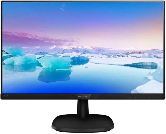 Монитор Philips 23.8" 243V7QJABF (00/01) IPS FHD чер HDMI DP VGA M/M 75Hz 250cd In от компании 2255 by - онлайн гипермаркет - фото 1