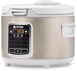 Мультиварка Vitek VT-4281, 800Вт, бежевый/белый