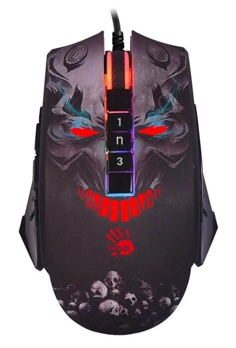 Мышь A4TECH Bloody P85s Skull, игровая, оптическая, проводная, USB, рисунок [p85s skull activated] от компании 2255 by - онлайн гипермаркет - фото 1