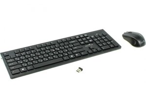 Набор беспроводная клавиатура и мышь Oklick 250M USB черная