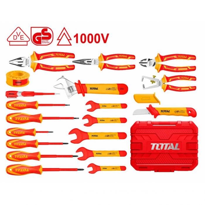 Набор инструментов диэлектрических TOTAL THKITH1901 (19 шт) от компании 2255 by - онлайн гипермаркет - фото 1