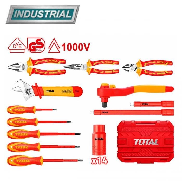 Набор инструментов электрика диэлектрических TOTAL THKITH2601 (26 шт) от компании 2255 by - онлайн гипермаркет - фото 1