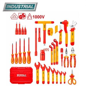 Набор инструментов электрика диэлектрических TOTAL THKITH4101 (41 предмет)