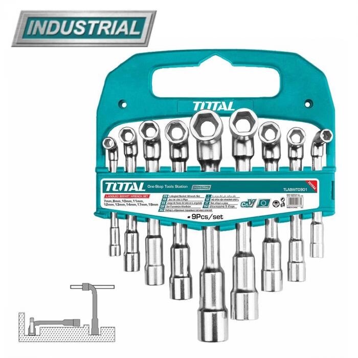 Набор ключей торцевых угловых TOTAL TLASWT0901 (9 шт) от компании 2255 by - онлайн гипермаркет - фото 1