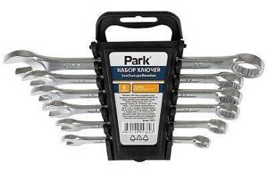Набор комбинированных ключей рожковые накидные хром ванадий PARK 6 штук 8-17 мм