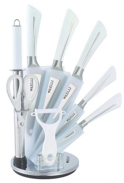 Набор кухонных ножей на подставке KELLI KL-2085 от компании 2255 by - онлайн гипермаркет - фото 1