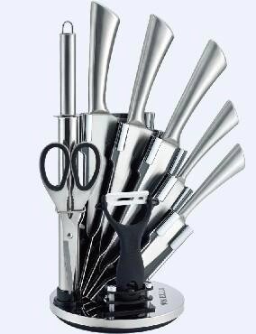 Набор кухонных ножей на подставке KELLI KL-2120 (9 предметов) от компании 2255 by - онлайн гипермаркет - фото 1