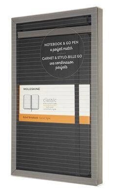 Набор Moleskine блокнот/ручка Go Pen блокн.: Classic линейка черный от компании 2255 by - онлайн гипермаркет - фото 1