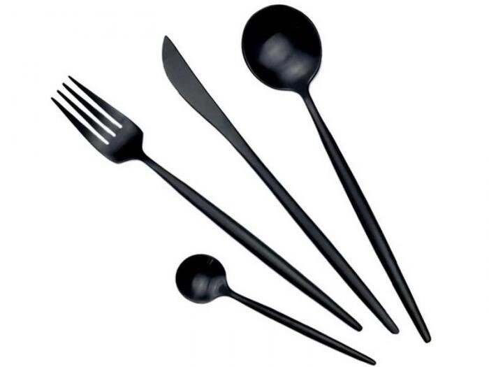 Набор столовых приборов Xiaomi Maison Maxx Stainless Steel Modern Flatware Set Black от компании 2255 by - онлайн гипермаркет - фото 1