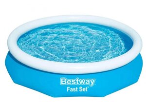 Надувной бассейн детский для дома дачи купания детей мобильный бескаркасный большой BestWay 57456 305х66
