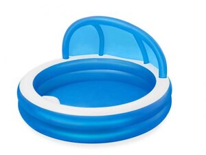 Надувной бассейн детский с навесом для дачи дома малышей детей мини резиновый игровой домашний BestWay 54337