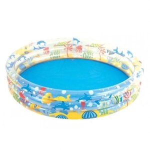 Надувной детский мини бассейн круглый дачный для купания маленьких детей малышей 183х33 BestWay 51005B
